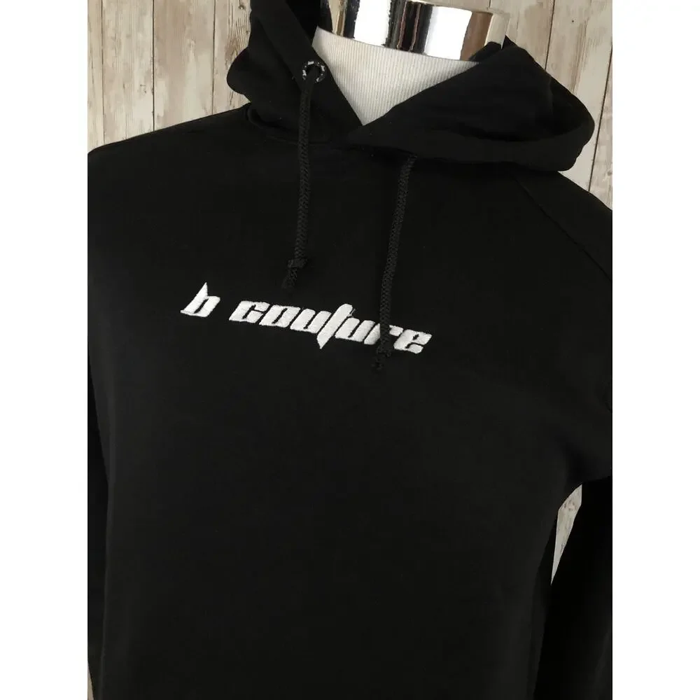 B Couture London Hoodie Mens Small Sweatshirt England Oversized Black N121
